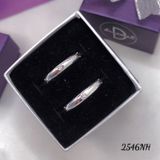  Couple Rings - Nhẫn Cặp  Bản Mo 2mm Kiểu Eye Line & Đá CZ 2li-2546NH 