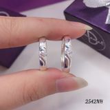  Couple Rings - Nhẫn Cặp Dợn Sóng Đính 1 Đá CZ 3li - 2542NH 