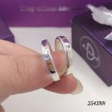  Couple Rings - Nhẫn Cặp Bản 3li Đơn Giản Ổ Vuông Đá 2li - 2543NH 