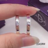  Couple Rings - Nhẫn Cặp Bản 3li Đơn Giản Ổ Vuông Đá 2li - 2543NH 