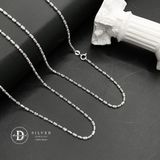  Dây Chuyền Trơn Bi Trụ Móc Máy - Silver 925 Necklace Chain - 50cm -1127DCT 