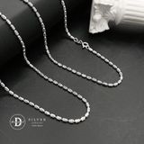  Dây Chuyền Trơn Bi Móc Máy - Silver 925 Necklace Chain - 50cm - 1128DCT 