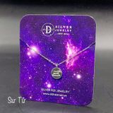  Sterling Silver Necklace-Dây chuyền Mặt Tròn Cung Hoàng Đạo Sư Tử và Cự Giải - Horoscope Star Sign Moon Tag - 811dc 