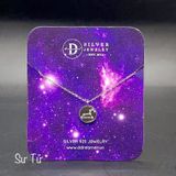  Sterling Silver Necklace-Dây chuyền Mặt Tròn Cung Hoàng Đạo Sư Tử và Cự Giải - Horoscope Star Sign Moon Tag - 811dc 