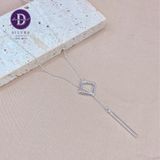  Square Falling Bar Sterling Silver Necklace - Dây Chuyền Bạc 925 Kiểu Xỏ Freesize Hình Vuông 281DCT 