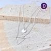 Layer Basic Circle & Triangle Sterling Silver Necklace - Dây Chuyền Bạc 925 Dây Đôi Hình Tròn Và Tam Giác 516DCT