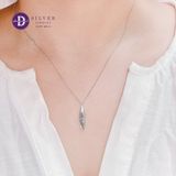  Dây Chuyền Nữ Hình Lông Vũ -Dây Chuyền Bạc 925-  Basic Flat Feather- Silver 925 Ddreamer Jewelry 850DCT 