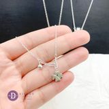  Dây Chuyền Nữ Trơn Dây Xích & Bi - Cỏ 4 Lá -Dây Chuyền Bạc 925-  Lucky Flower- Silver 925 Ddreamer Jewelry 035DCT 