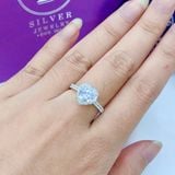  Nhẫn Trái Tim Đính Đá Sang Trọng - Big Heart Sparkling Silver Ring - Nhẫn Bạc 925 Trái Tim Đính Đá 2594NH 