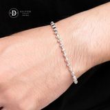  Box Dot Chain Silver Bracelet - Vòng Tay Bạc 925 Bi Hộp 4mm 890VTT 