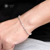  Box Dot Chain Silver Bracelet - Vòng Tay Bạc 925 Bi Hộp 4mm 890VTT 