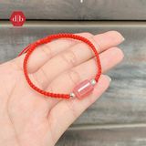  Vòng Dây Thắt Lu Thống Đào Hoa - Vòng Thắt Dây Thủ Công Đá Phong Thủy - Rhodochrosite 