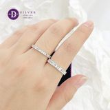  Nhẫn Bạc 925 Nhẫn Bản Full Đá & 1/2 Line Đá - Đá Baguette Hình - Silver 925 Ring - 2596NH  2600NH 