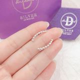  Bông Tai  Bạc 925- Hoa Tai Earclimers 8 Dotties Bi Bạc-Silver 925 Earrings - 1618ECB 