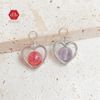 Mặt Dây Chuyền Đá Thiên Nhiên - Đá Thạch Anh Dâu Hồng & Flourite Moon Stone Mix Charm Bạc 925  - Ddreamer