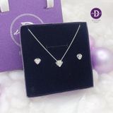  Bộ Trang Sức Bạc 925 - Bộ Trang Sức Hình Kim Cương Crystalline Diamond - Ddreamer 