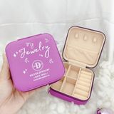  Hộp đựng trang sức du lịch nhiều ngăn màu Tím/Hồng - Jewelry Travel Case Ddreamer DV057 