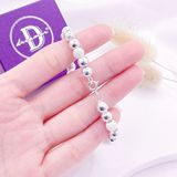  Vòng Tay Bạc 925 - Vòng Tay Bi Trơn & Bi Cát - Bracelet Silver Dottie - 408VTT - Gợi Ý Quà Tặng 