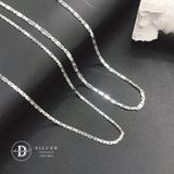  Dây Chuyền Nam Trơn Xích Dẹp Chữ Nhật 1&2li - Dây chuyền Bạc 925 - Silver 925 Necklace Basic Chain Ddreamer 