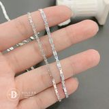  Dây Chuyền Nam Trơn Xích Dẹp Chữ Nhật 1&2li - Dây chuyền Bạc 925 - Silver 925 Necklace Basic Chain Ddreamer 