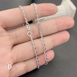  Dây Chuyền Trơn Xích Oval 3li - Dây Chuyền Bạc 999 - Pure Silver Necklace Unisex Ddreamer 