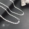 Dây Chuyền Nam Trơn Xích Bản Vuông Móc Máy - Dây chuyền Bạc 925 - Silver 925 Necklace Basic Chain Ddreamer