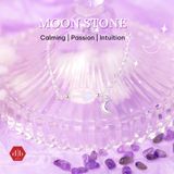  Vòng Tay Dancing Moon - Lu Thống Đá Moonstone & Charm Mặt Trăng - Vòng Tay Bạc 925 Mix Đá Phong Thủy Thiên Nhiên 