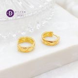  Big Hoops Statement X - Gold Plated Earrings - Hoa Tai Khoen Bạc 925 Bản Dày Chữ X 2708BTK 