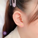  Square Falling Twist Bar Silver 925 Earrings  - Gold/ Rose Gold Plated Earrings - Bông Tai Bạc 925 Xi Vàng/Vàng Hồng Xỏ Xoắn 1934BTT 