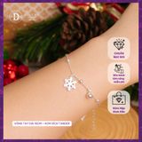  Snowflake Christmas Silver Bracelet - Vòng Tay Bạc 925 Hình Hoa Tuyết Chuông - Quà Tặng Giáng Sinh 049VTT 