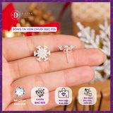  Snowflake Christmas Silver Earrings - Hoa Tai Nữ Bạc 925 Hình Hoa Tuyết - Quà Tặng Giáng Sinh 129BTH 896BTH 