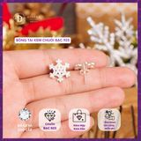  Snowflake Christmas Silver Earrings - Hoa Tai Nữ Bạc 925 Hình Hoa Tuyết - Quà Tặng Giáng Sinh 129BTH 896BTH 