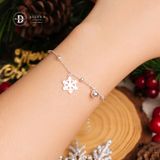  Snowflake Christmas Silver Bracelet - Vòng Tay Bạc 925 Hình Hoa Tuyết Chuông - Quà Tặng Giáng Sinh 049VTT 