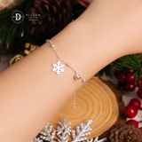  Snowflake Christmas Silver Bracelet - Vòng Tay Bạc 925 Hình Hoa Tuyết Chuông - Quà Tặng Giáng Sinh 049VTT 