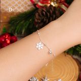  Snowflake Christmas Silver Bracelet - Vòng Tay Bạc 925 Hình Hoa Tuyết Chuông - Quà Tặng Giáng Sinh 049VTT 