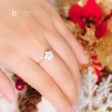  Snowflake Christmas Silver Ring - Nhẫn Nữ Bạc 925 Hình Hoa Tuyết Kiểu Freesize - Quà Tặng Giáng Sinh 049VTT 