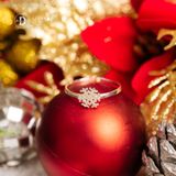  Snowflake Christmas Silver Ring - Nhẫn Nữ Bạc 925 Hình Hoa Tuyết Kiểu Freesize - Quà Tặng Giáng Sinh 049VTT 