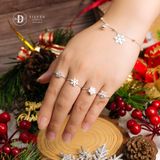  Snowflake Christmas Silver Bracelet - Vòng Tay Bạc 925 Hình Hoa Tuyết Chuông - Quà Tặng Giáng Sinh 049VTT 