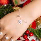  Snowflake Christmas Silver Bracelet - Vòng Tay Bạc 925 Hình Hoa Tuyết Chuông - Quà Tặng Giáng Sinh 049VTT 