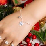  Snowflake Christmas Silver Bracelet - Vòng Tay Bạc 925 Hình Hoa Tuyết Chuông - Quà Tặng Giáng Sinh 049VTT 