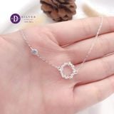  Sparkling Circle Blue Sea Silver Bracelet - Vòng Tay Bạc 925 Vòng Tròn Đính Đá - Quà Tặng Giáng Sinh 267VTH 