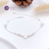  Snowflake Silver Bracelet - Vòng Tay Bạc 925 Hoa Tuyết (Dây Mì & Bi Bạc) - Quà Tặng Giáng Sinh 415VTT 