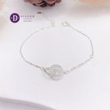  Lucky Coin & Holding Circle Silver Bracelet - Vòng Tay Bạc 925 Đồng Tiền May Mắn Đính Đá & Khoen Bạc 1295VTH 