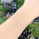  Sparkling Circle Blue Sea Silver Bracelet - Vòng Tay Bạc 925 Vòng Tròn Đính Đá - Quà Tặng Giáng Sinh 267VTH 