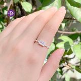  Silver 925 Ring - Nhẫn Bạc 925  - Nhẫn Freesize Chain & White Stone - Bản Xích Đá Đủ Kiểu - 2525NH 