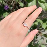  Silver 925 Ring - Nhẫn Bạc 925  - Nhẫn Freesize Chain & White Stone - Bản Xích Đá Đủ Kiểu - 2525NH 