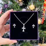  Holy Cross Christmas Gift Jewelry Set - Bộ Trang Sức Thánh Giá Hoàng Gia Đính Đá - Quà Tặng Giáng Sinh 