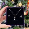 Holy Cross Christmas Gift Jewelry Set - Bộ Trang Sức Thánh Giá Hoàng Gia Đính Đá - Quà Tặng Giáng Sinh