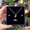 Star Christmas Gift Jewelry Set - Bộ Trang Sức Ngôi Sao Đá Trắng - Quà Tặng Giáng Sinh