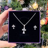  Holy Cross Christmas Gift Jewelry Set - Bộ Trang Sức Thánh Giá Hoàng Gia Đính Đá - Quà Tặng Giáng Sinh 